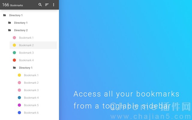Chrome网页收藏夹管理插件：书签侧边栏