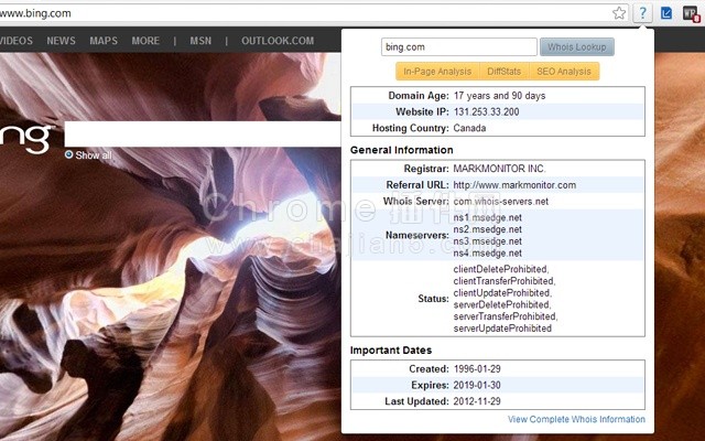 查看网站域名信息 WebRank Whois Lookup