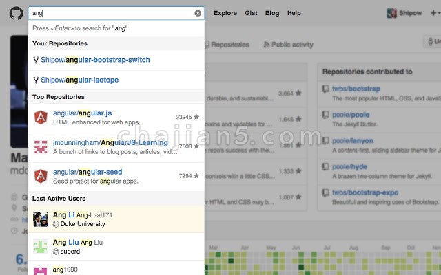 Awesome Autocomplete for GitHub更方便的在GitHub 上搜索代码