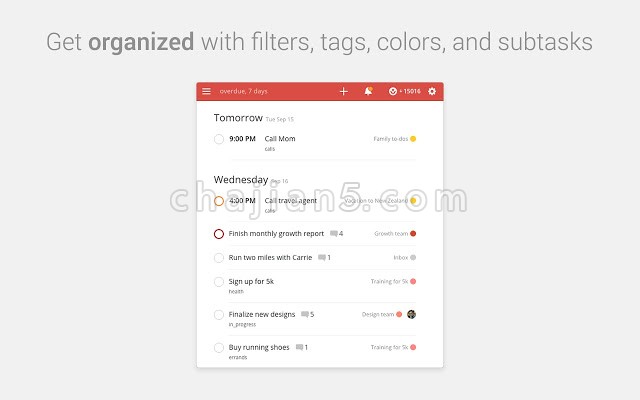 待办事项列表及任务管理器Chrome插件：Todoist