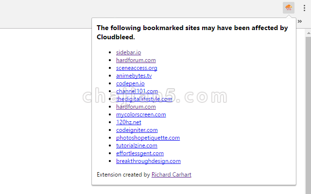 Cloudbleed Bookmark Checker检测书签收藏夹链接是否有死链