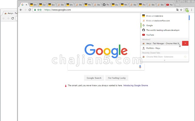Aerys – Chrome网页窗口标签管理器插件