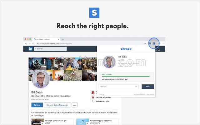 Skrapp 帮你在Linkedin上收集邮箱地址做邮件列表