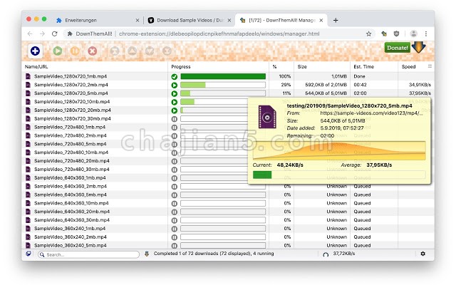 DownThemAll Chrome浏览器批量下载插件