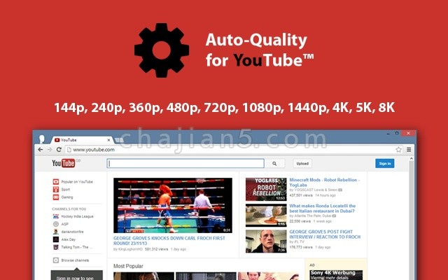 Auto Quality for YouTube™ v1.1.0.0（切换油管高清效果）