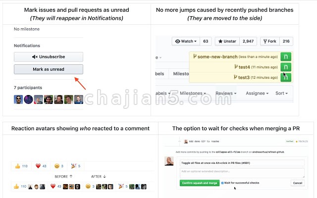 简化 GitHub 界面并实用的浏览器扩展 Refined GitHub