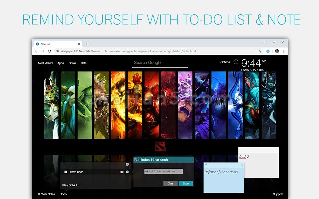 DotA 2高清壁纸新标签页DotA 2 Wallpaper HD Custom New Tab
