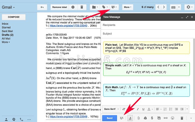 TeX for Gmail & Inbox 方便在Gmail中使用LaTeX 拉泰赫