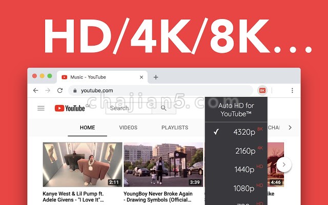 Auto HD/4K/8K for YouTube™ v1.2.6