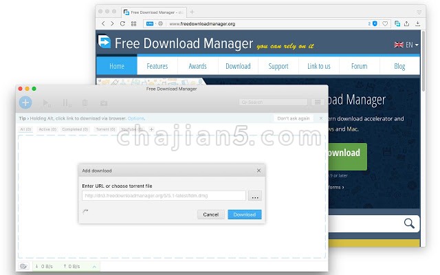 Download with Free Download Manager (FDM) v0.3.1.0（浏览器端FDM插件）