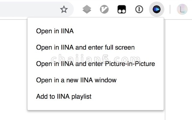 Open In IINA 在IINA播放器中打开视频（支持VP9编码）