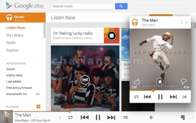 Google Play Music Google Play音乐Chrome专用版