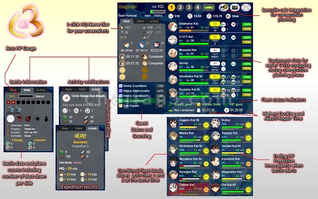 KanColle Command Center 改（Kantai Collection游戏分析插件背景）