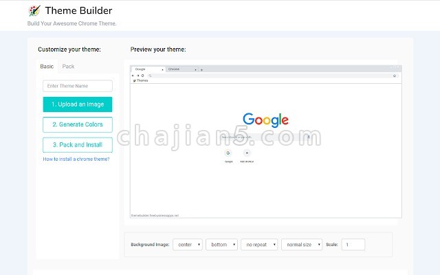 Chrome Theme Builder自己制作浏览器主题背景的自定义插件（主题生成器）