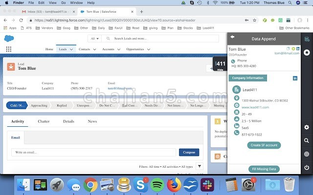 Lead411 Chrome Extension