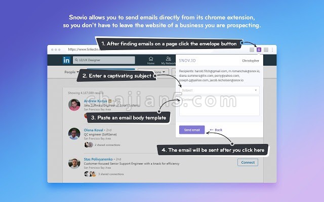 Email Finder-by-snovio v2.1.2.0（在网页上查找邮箱）