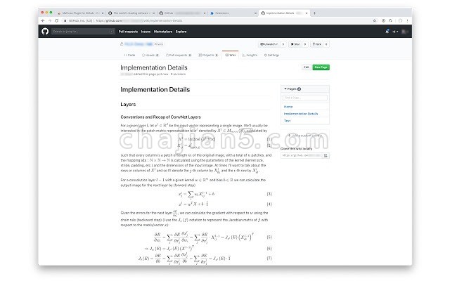MathJax Plugin for Github（在Github上显示数学公式）