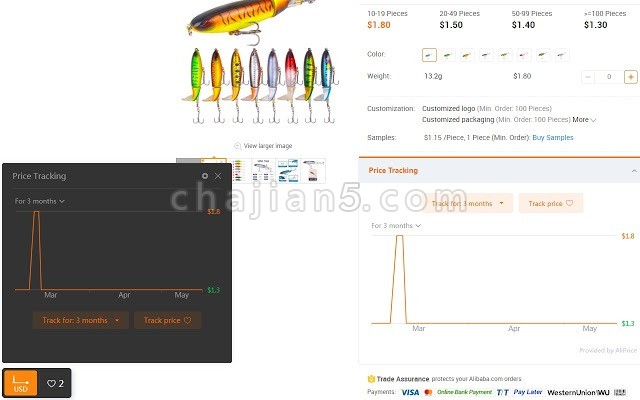 Price Tracker for Alibaba 阿里巴巴价格检测