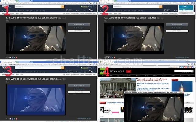 Separate Window网页视频弹出窗口播放插件