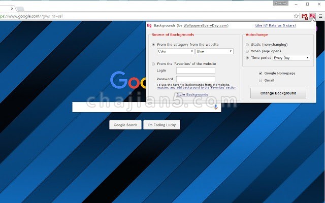 谷歌浏览器插件backgrounds Every Day给google主页和gmail自定义背景图 Chrome插件 谷歌浏览器插件网