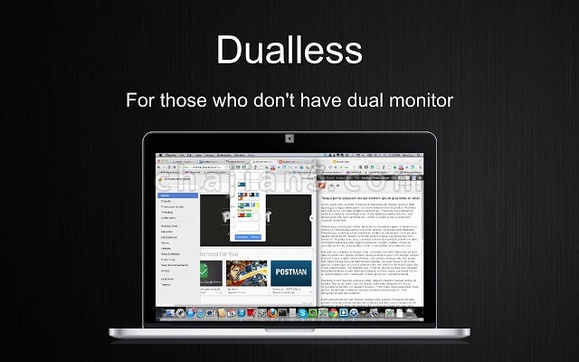 Dualless 浏览器分屏插件 显示两个屏幕