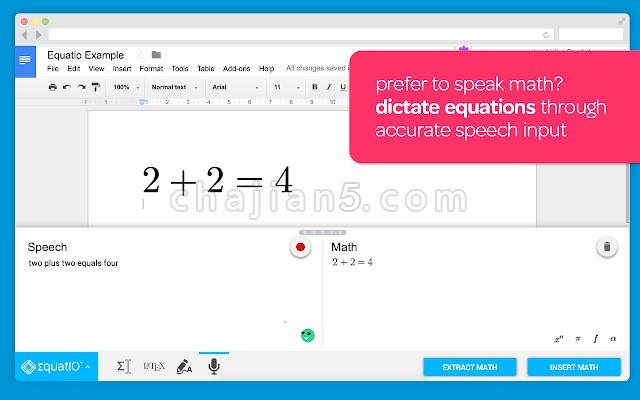 Equatio – Math made digital v45.0.0.0（方便在Chrome上输入数学公式）