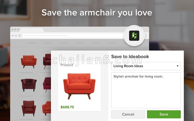 Houzz Save Button 随时记录点子/想法的插件（家居设计师福利）