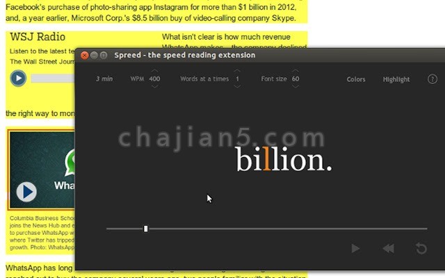 Spreed – speed read the web v3.4.4（快速阅读插件）