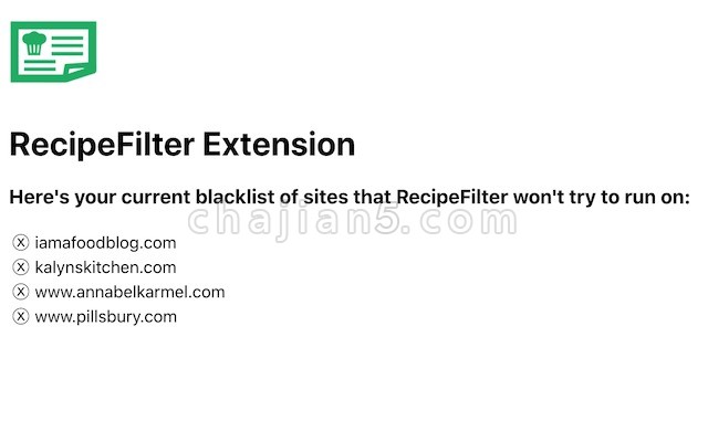 Recipe Filter 网页核心内容提取及过滤
