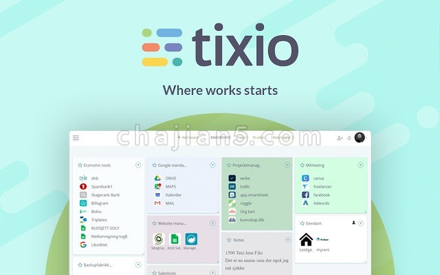 Tixio 个性化新标签页 支持云端及团队协作同步