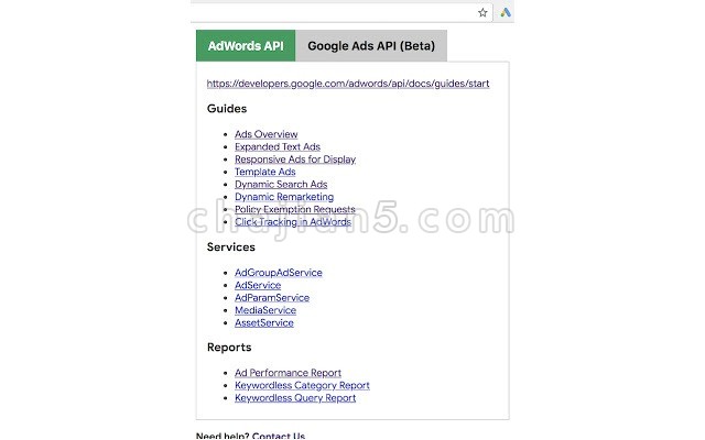AdWords & Google Ads API Web Navi（Google 官方）