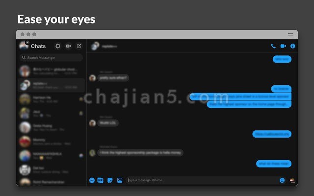 Charcoal 让Chrome支持Messenger的夜间护眼模式