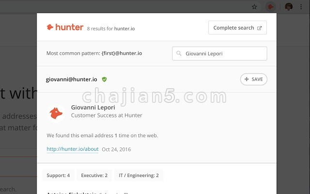 Hunter 从网页收集邮箱的好帮手