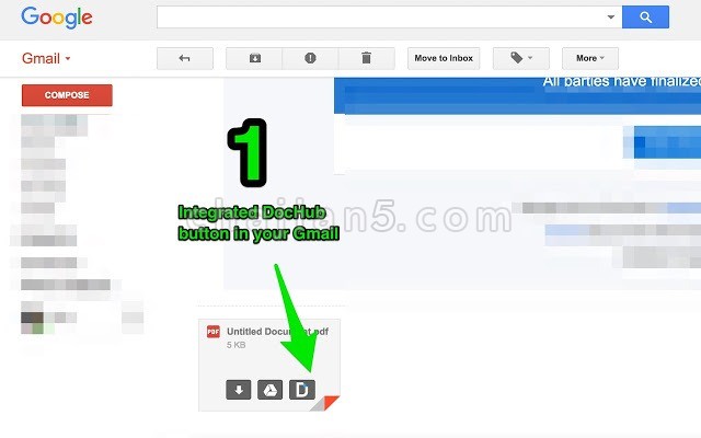 DocHub 集成到Gmail的PDF文件标记编辑插件