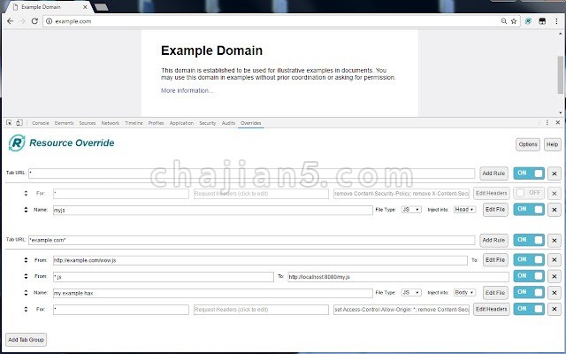 Resource Override 前端调试工具 可以重定向特定的url地址