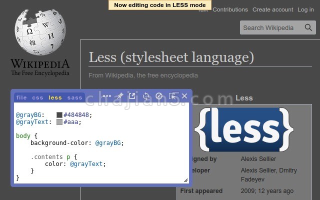Magic CSS支持实时编辑CSS/Less /Sass代码预览