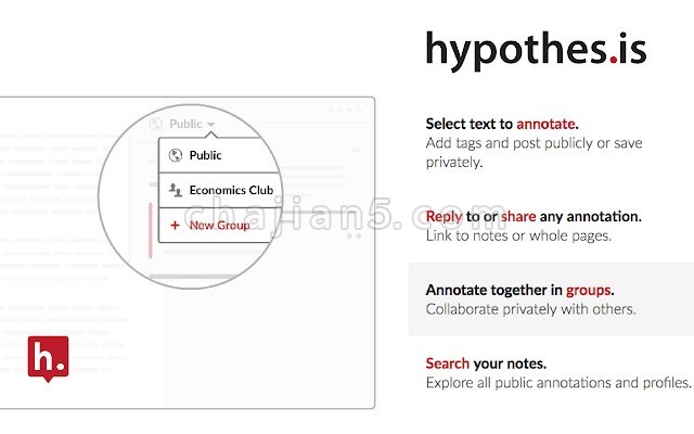 Hypothesis 给网页或PDF文件添加注释