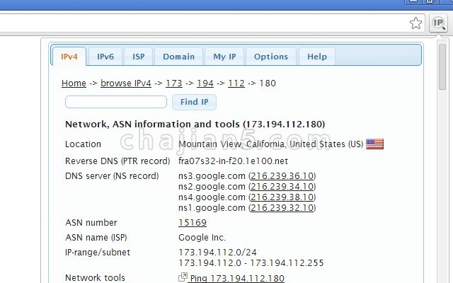 IP Address and Domain Information