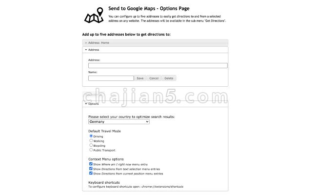 Send to Google Maps