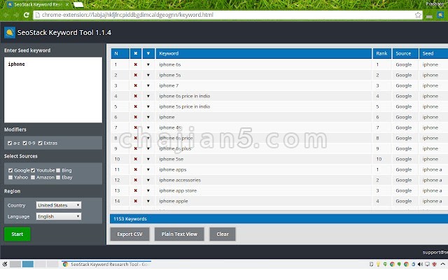 SeoStack Keyword Tool 找长尾关键词