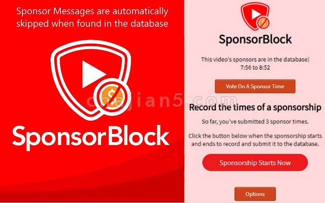 SponsorBlock for YouTube 跳过YouTube赞助商广告和订阅提醒