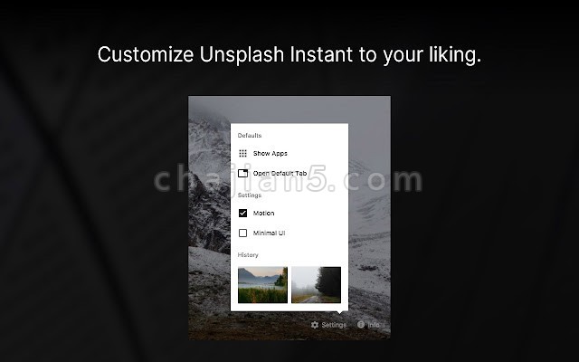 Unsplash Instant 打开新标签页时显示一张高清美图