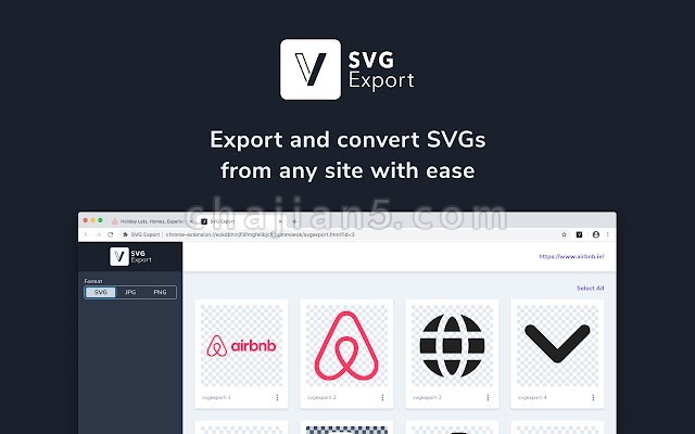 SVG Export 把网页上的SVG文件导出为SVG/PNG/JPEG格式