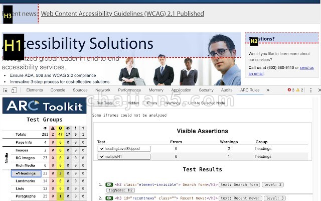 ARC Toolkit 一个TPGi的可访问性测试工具