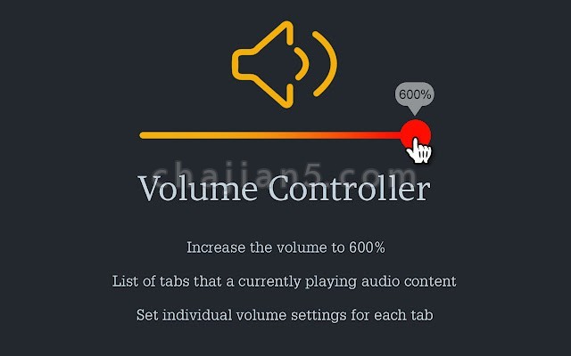 Audio Volume Controller 浏览器音频播放时调节音量