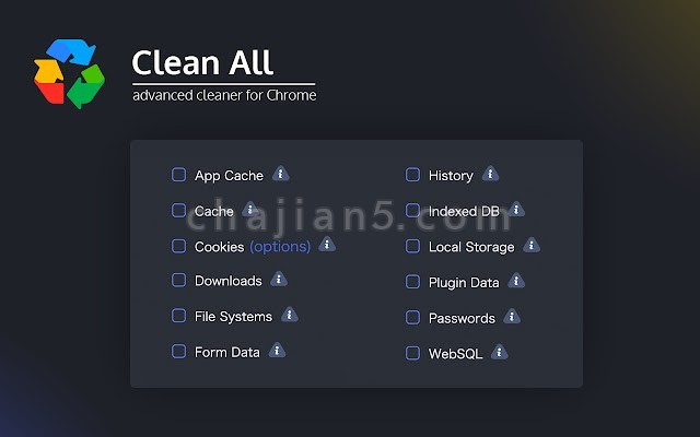 Clean All 轻松清理浏览器的历史记录、下载记录、cookie记录！