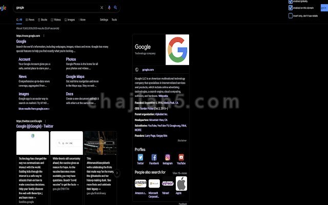 Dark Mode View