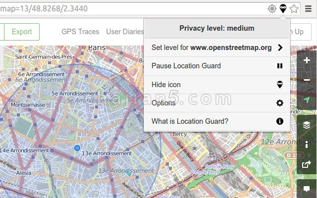Location Guard 对某些网站隐藏地理位置的隐私保护插件
