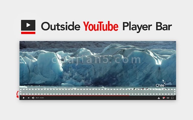 Outside YouTube Player Bar 将YouTube视频播放条功能区下移 不与视频重合