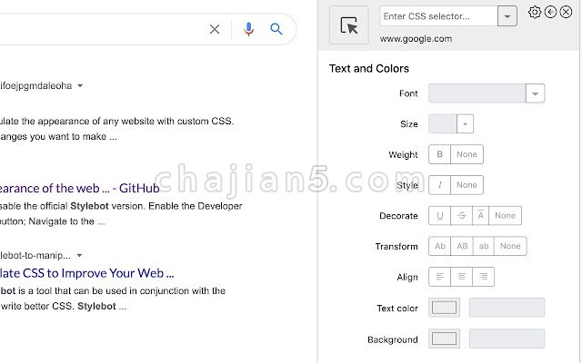 Stylebot 改变网页的外观 可自定义CSS样式